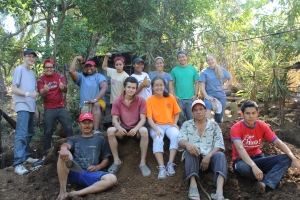 Here is the team that helped build the house